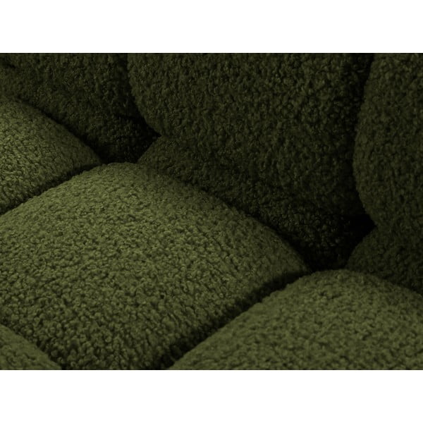 Divano modulo verde in tessuto bouclé (angolo destro) Bellis - Micadoni Home-image-1