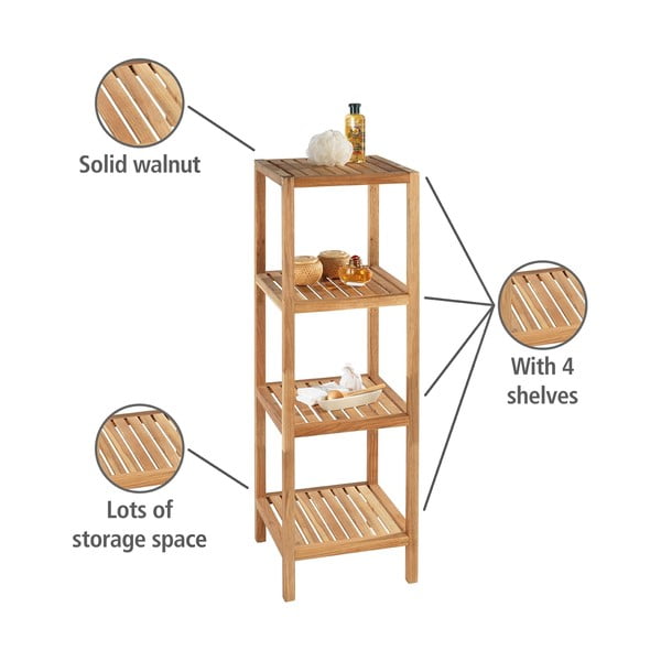 Scaffale da bagno in legno di noce 36x112 cm Norway - Wenko-image-4