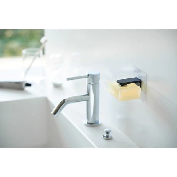 Porta dispenser per sapone nero autoportante magnetico in plastica Film Hook - YAMAZAKI-image-2