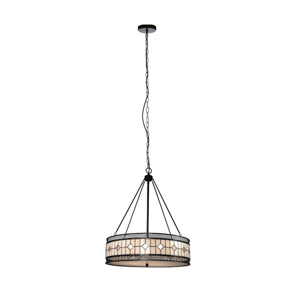 Lampadario in metallo con paralume in vetro ø 60 cm Waldorf – Premier Housewares