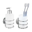 Set di accessori da bagno autoportanti in acciaio inox grigio Turbo-Loc - Wenko