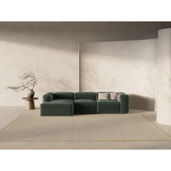Divano angolare verde (con penisola a sinistra/con chaise lounge) Bergamo – Cosmopolitan Design-image-1
