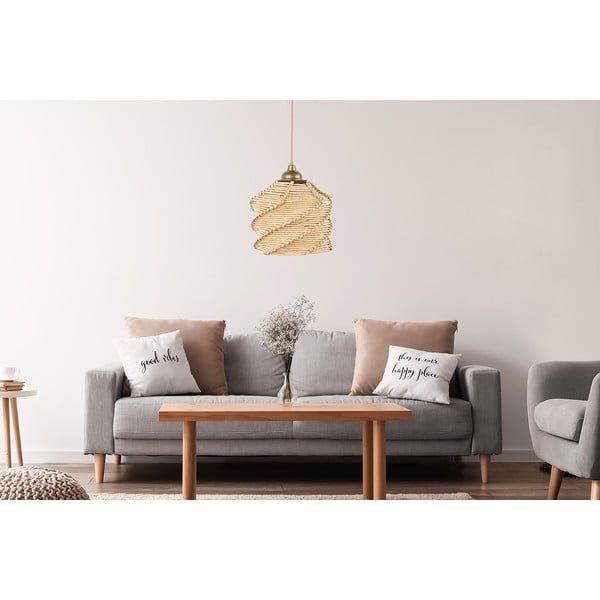 Lampadario in marrone chiaro ø 20 cm – Opviq lights-image-1