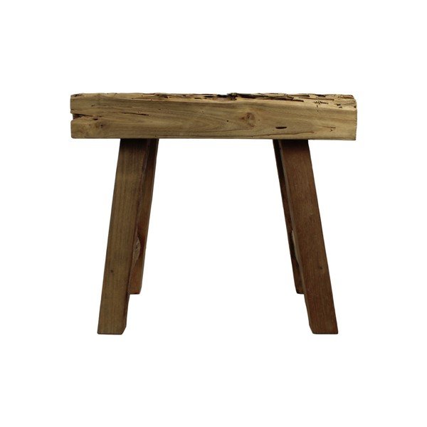 Sedia rustica in legno di teak non rifinito - HSM collection-image-1