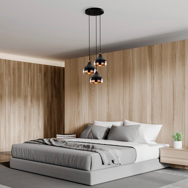 Sospensione in rame nero per 3 lampadine Yildo - Opviq lights-image-2