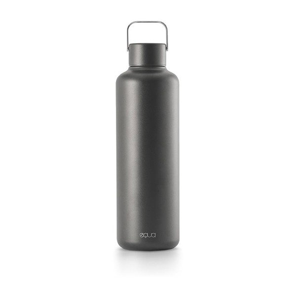Bottiglia da viaggio grigia in acciaio inox da 1 l Timeless - Equa