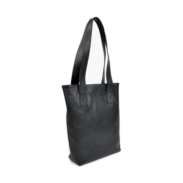 Borsa shopper in pelle nera Agatha - Mangotti Bags-image-2