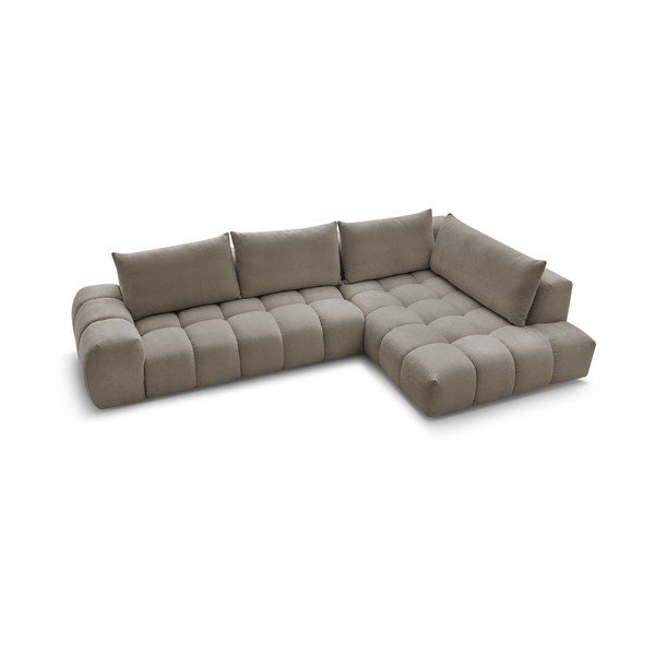 Divano angolare grigio-marrone Everest - Bobochic Paris-image-4