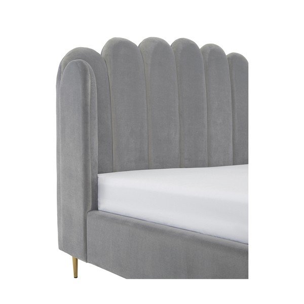Letto imbottito grigio , 160 x 200 cm Glamour - Westwing Collection-image-1