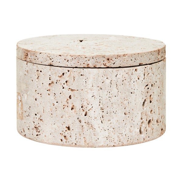 Scatola decorativa di colore naturale in pietra ø 14x8 cm Tibor – Premier Housewares