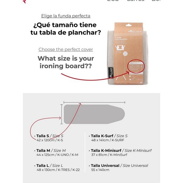 Copriasse da stiro 140x55 cm Universal – Rolser-image-1