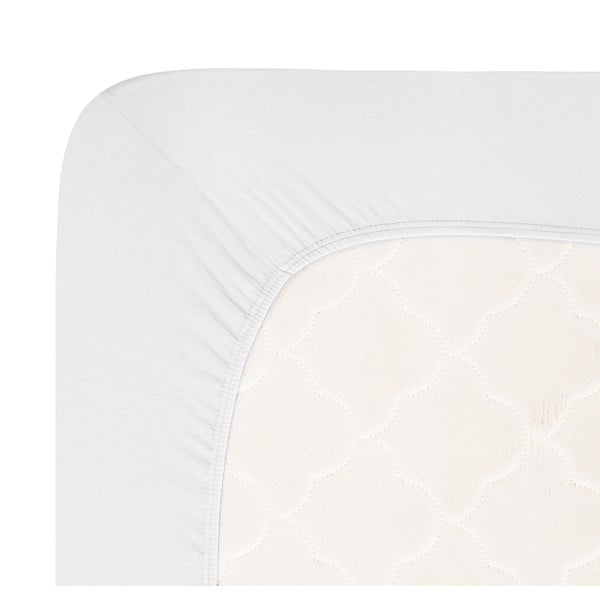 Lenzuolo elastico in jersey bianco 180x200 cm Boxspring - Andrea Simone-image-1