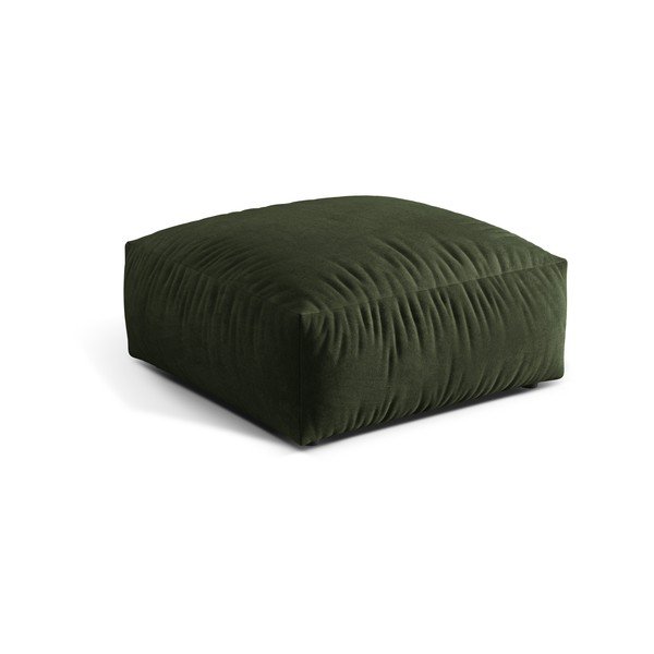 Poggiapiedi componibile verde con rivestimento in velluto Martina – Micadoni -image-1