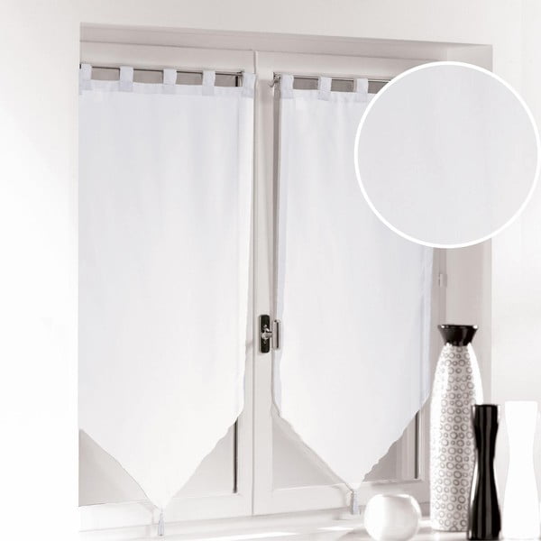 Tende sottili in set bianche in voile 2 pz 60x160 cm Voiline – douceur d'intérieur-image-2