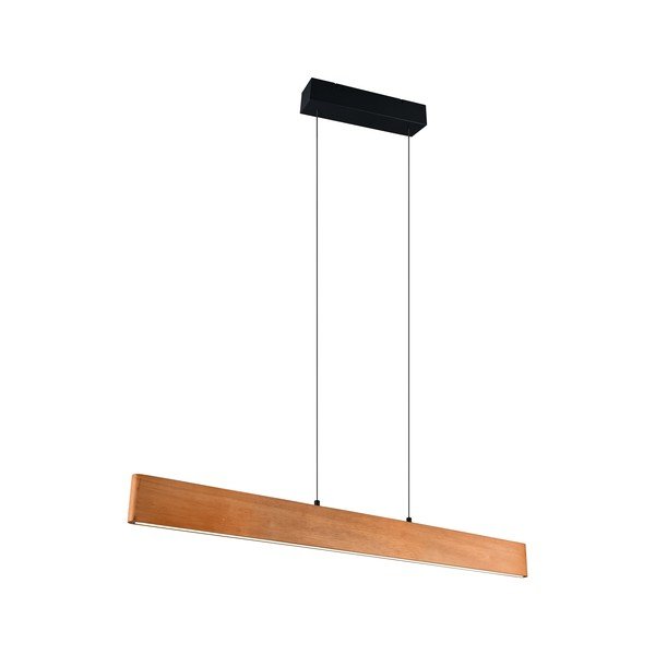 Lampadario LED di colore naturale con paralume in legno Edgewood – Trio-image-3