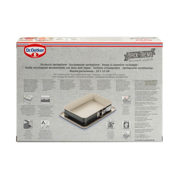 Teglia in acciaio con superficie in ceramica , 28 x 18 cm - Dr. Oetker-image-3