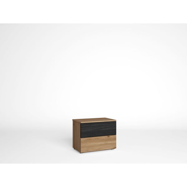 Comodino in rovere nero/naturale Care - Marckeric-image-4