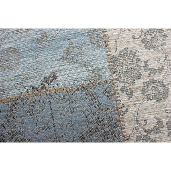 Tappeto Patchwork in ciniglia uovo d'anatra blu-grigio, 120 x 170 cm - Flair Rugs-image-4
