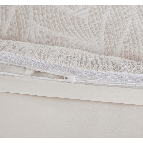 Biancheria da letto singola jacquard beige 140x200 cm Florida - My House-image-3