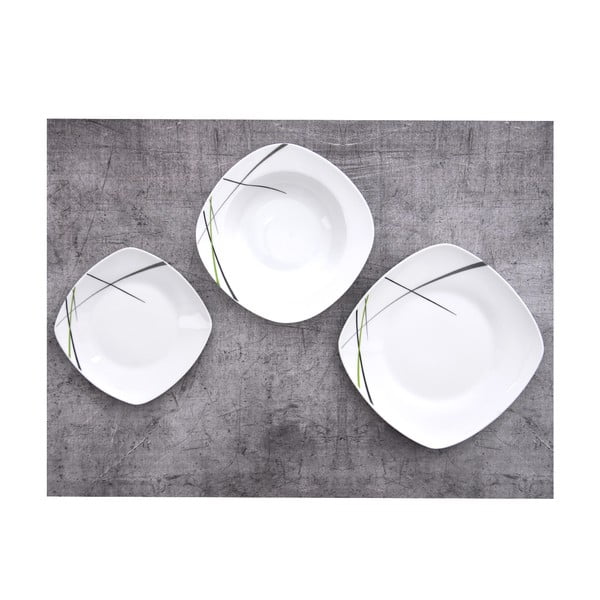 Set di piatti in porcellana da 18 pezzi Verde - Orion-image-1