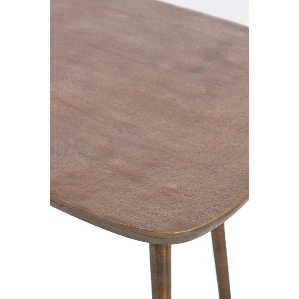 Tavolino da salotto in metallo color bronzo 53x64 cm Puno - Light & Living-image-1