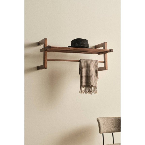 Appendiabiti colore naturale scuro in pino massiccio 70x30 cm Eddison – Jotex-image-1