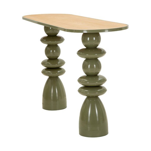 Tavolo consolle verde in metallo 45x150 cm Metal Console – Mauro Ferretti-image-4