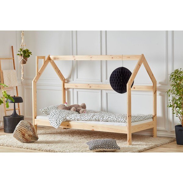 Letto in legno per bambini a forma di casa , 200 x 90 cm House - Pinio-image-4