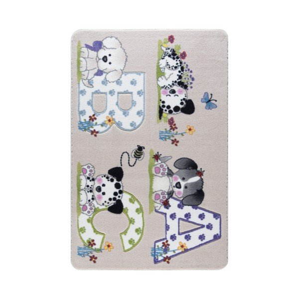 Tappeto beige per bambini Abc, 133 x 190 cm - Confetti