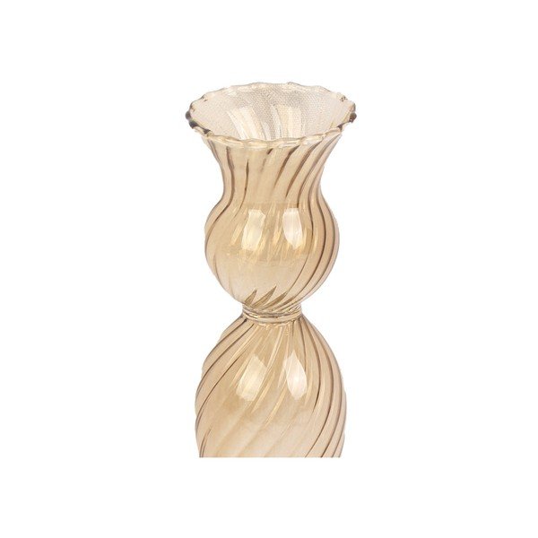 Portacandele in vetro marrone chiaro, altezza 17 cm Swirl - PT LIVING-image-2