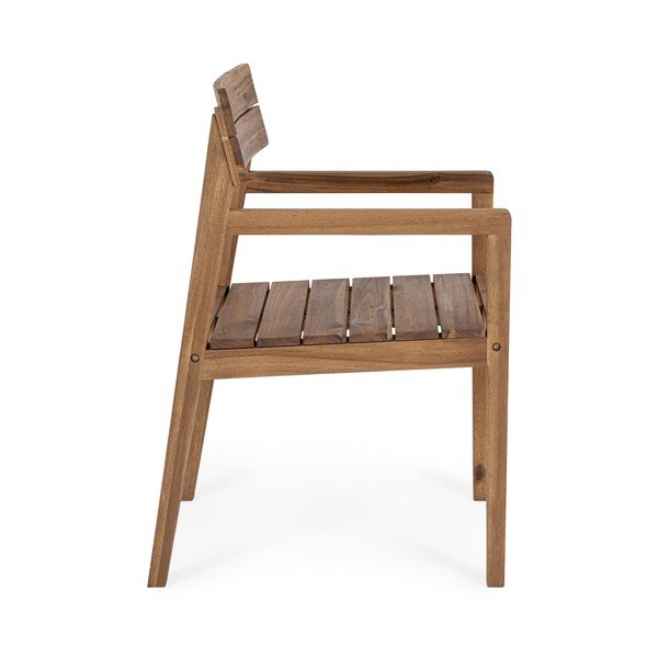 Sedia da esterno di colore naturale in legno massiccio Rodano – Bizzotto-image-3