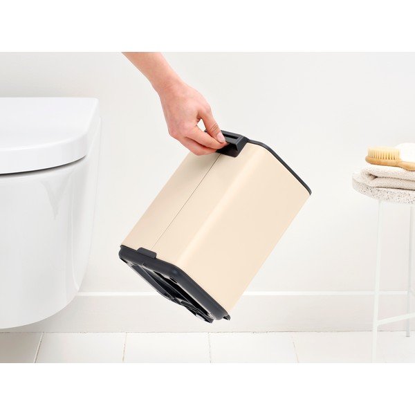 Cestino per la spazzatura beige in acciaio con pedale 4 l Bo – Brabantia-image-1