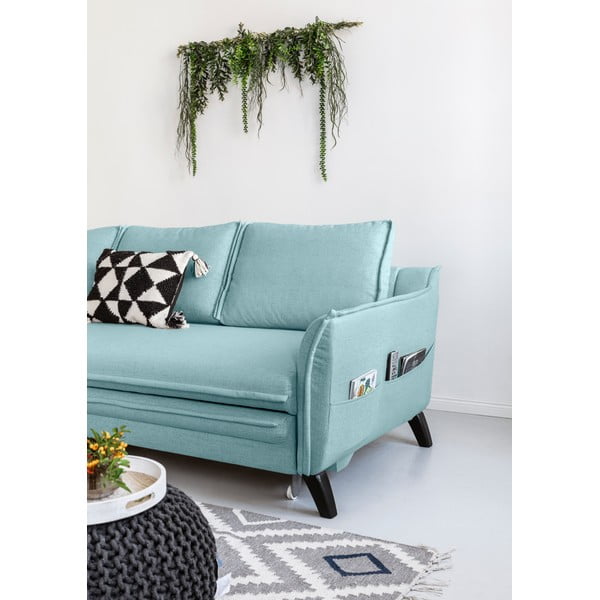 Angolo del divano letto azzurro, angolo sinistro Charming Charlie - Miuform-image-4