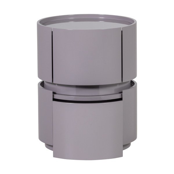 Comodino grigio chiaro lucido Lunex – WOOOD-image-3