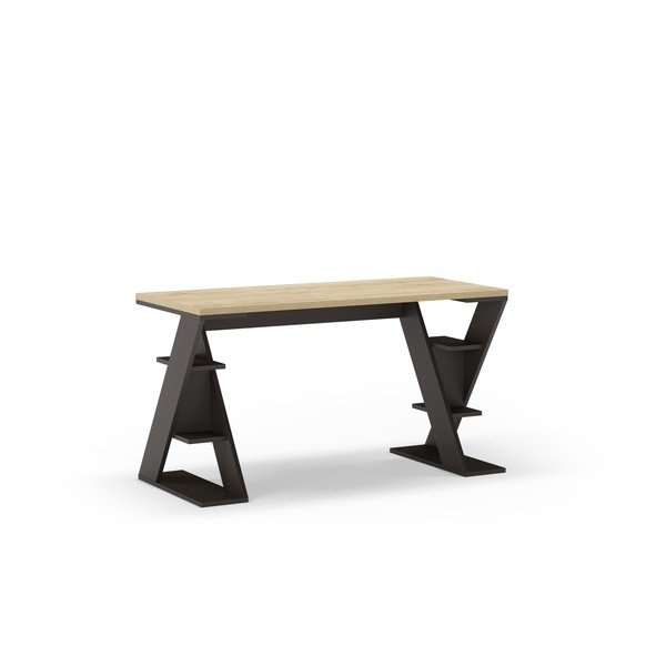 Scrivania con piano in rovere 60x137 cm Butterfly - Marckeric-image-2