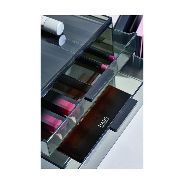 Organizer da bagno nero opaco per cosmetici in plastica riciclata - iDesign-image-4