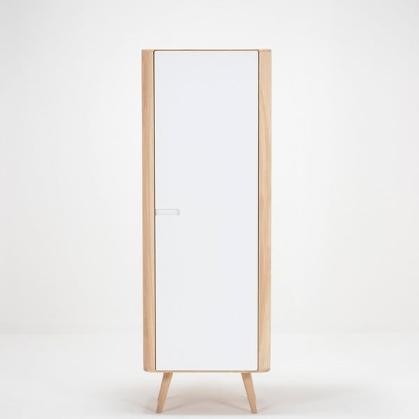 Armadio con struttura in legno di rovere 60x170 cm Ena - Gazzda-image-2