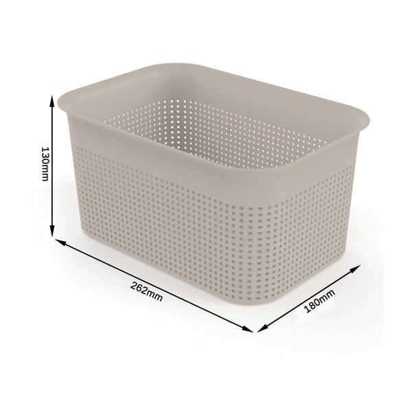 Cestino beige in plastica riciclata Brisen - Rotho-image-4