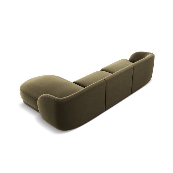 Divano angolare in velluto verde (angolo destro) Miley - Micadoni Home-image-3