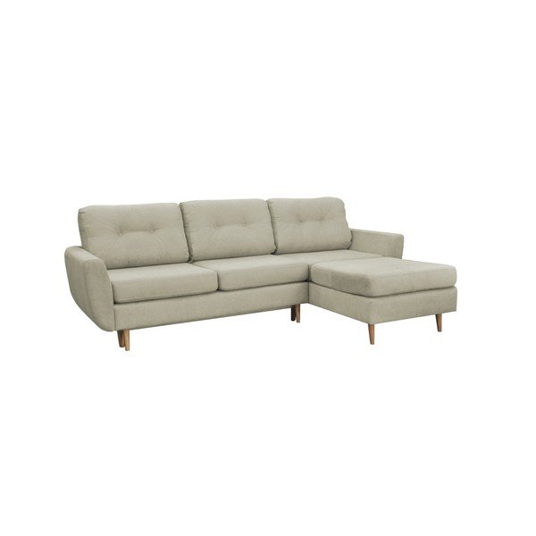 Divano letto crema con gambe chiare Tulipe, angolo destro - Mazzini Sofas-image-1