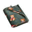 Coperta verde scuro a tema natalizio 170x130 cm Christmas Tartan Teddy Bear – Catherine Lansfield