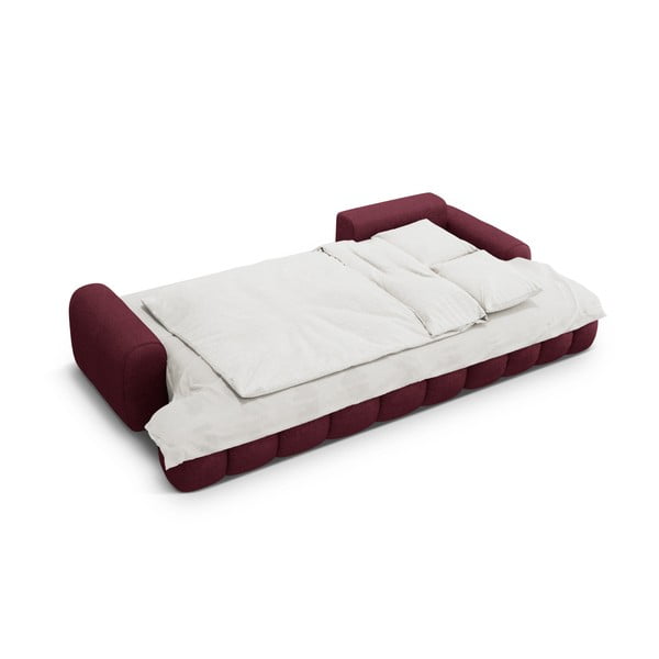 Divano angolare burgundy allungabile/con contenitore (con penisola a destra/con chaise lounge) Linz – Cosmopolitan Design-image-4