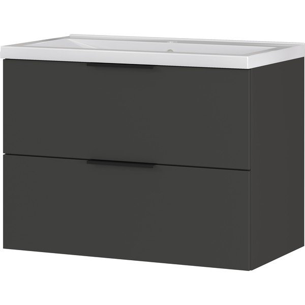 Mobile con lavello color antracite opaco da appendere 81x65 cm Crandon – Germania