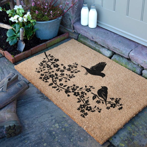 Zerbino in fibre di cocco 60x90 cm Birds On a Tree – Artsy Doormats-image-2