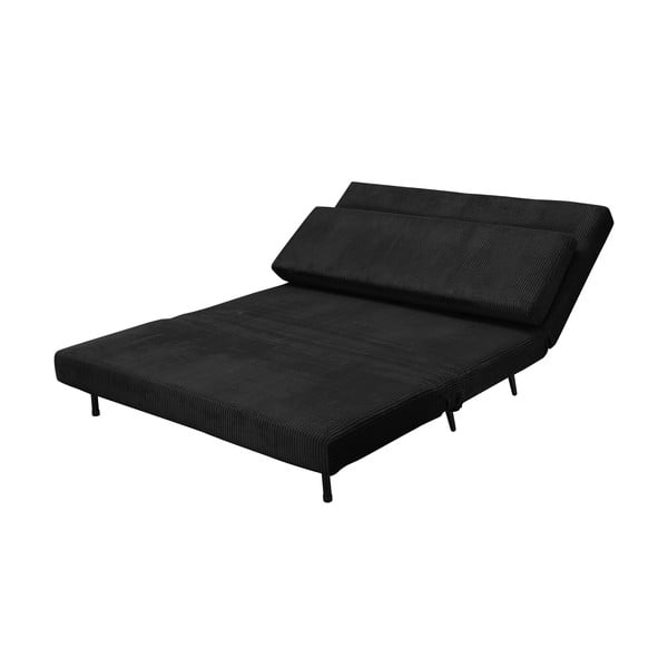 Divano letto in velluto a coste antracite 140 cm Mallory - Støraa-image-4