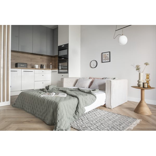 Divano letto bianco 168 cm Lucky Lucy - Miuform-image-3