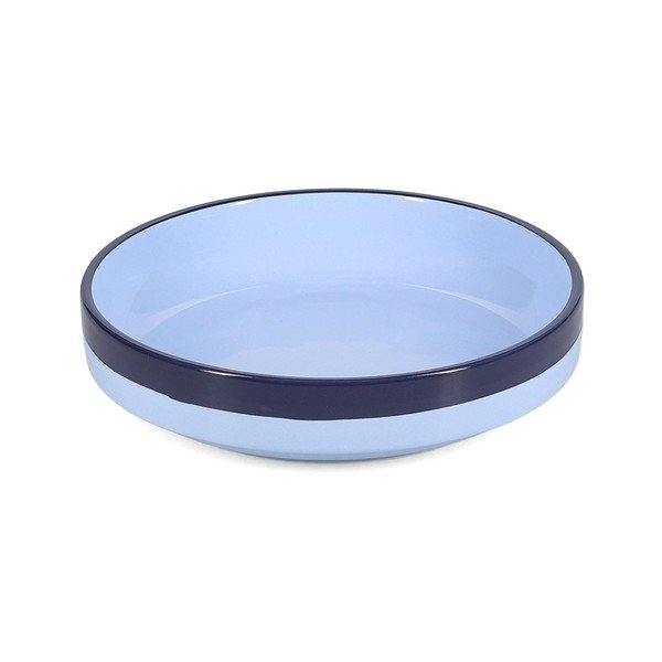 Piatto fondo blu in gres ø 21 cm Duo – ONA