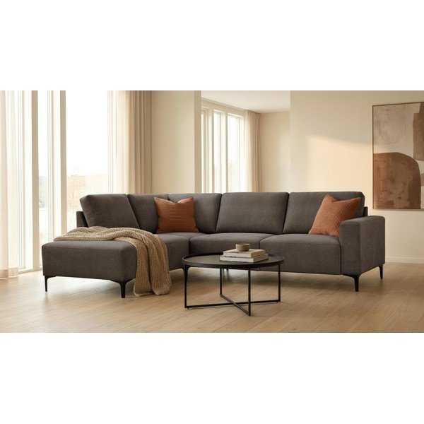 Divano angolare color antracite (con penisola a sinistra/a L) con rivestimento in ciniglia Fabian – Scandic-image-1