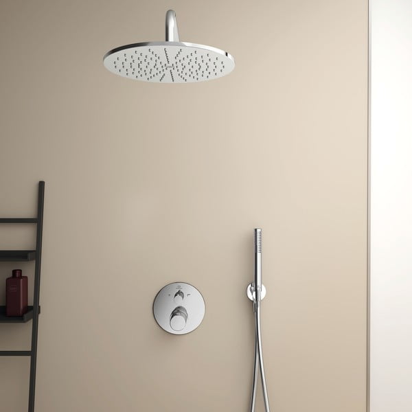 Soffione doccia argentato effetto lucido in metallo IdealRain - Ideal Standard-image-4