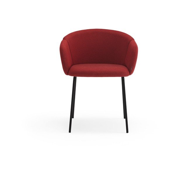 Sedia da pranzo burgundy in imbottito Add – Teulat-image-1